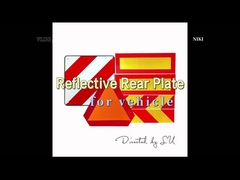 Hochintensität Langsamer Fahrradträger Warnzeichen Lastwagen Hinterzeichen