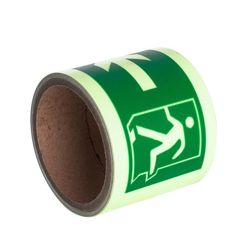 Custom PVC PET Acryl Leuchten im dunklen Band Leuchtstoff Vinyl Aufkleber für Sicherheitsschilder