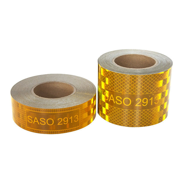 Gelb SASO 2913 Metallisiertes selbstklebendes prismatisches Reflektorband für den Nahen Osten