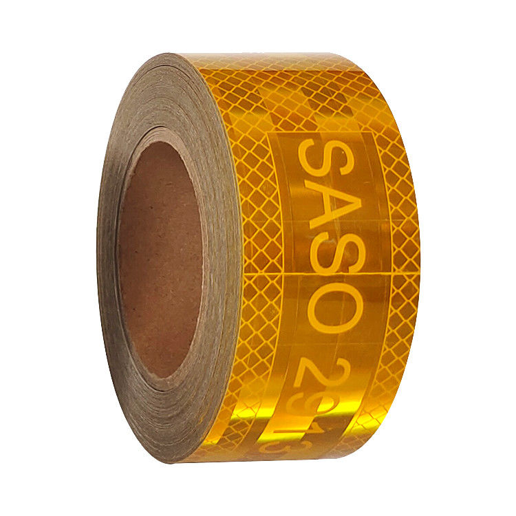 Metallisiertes SASO 2913 Konformitätskennzeichnungs-Gelb-Reflexband für Saudi-Arabien mit Aluminiumbeschichtung