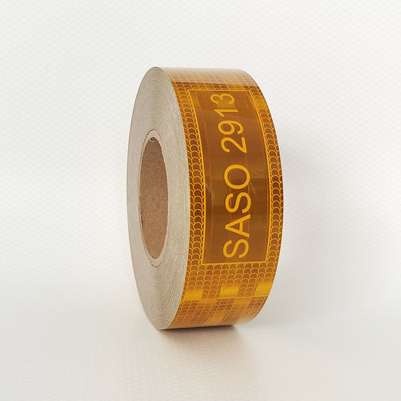 Gelb SASO 2913 Metallisiertes selbstklebendes prismatisches Reflektorband für den Nahen Osten