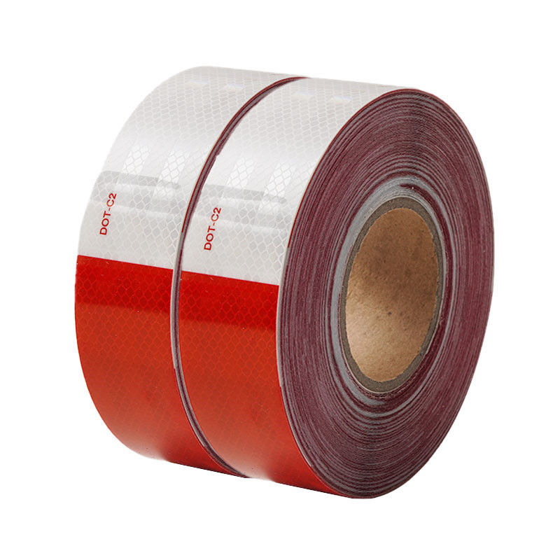 Wasserdichtes Reflektorband DOT-C2 Rot-Weiß Klebeband für Anhänger Außenwagen Lastwagen