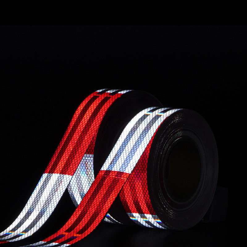 Wasserdichtes Reflektorband DOT-C2 Rot-Weiß Klebeband für Anhänger Außenwagen Lastwagen