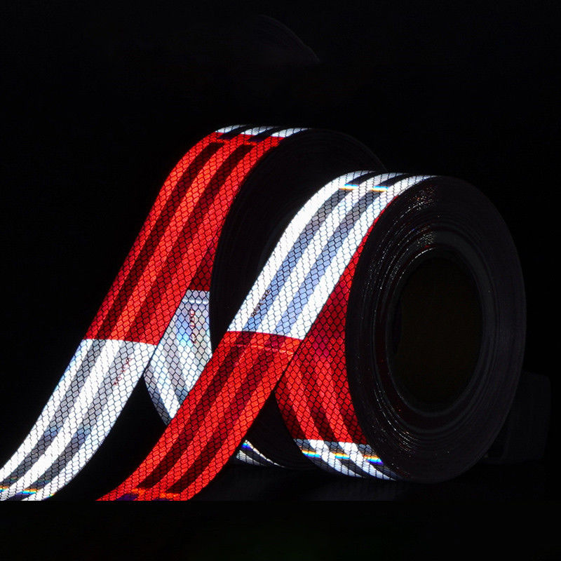 DOT-C2 Rot-Weiß reflektierendes Sicherheitssticker Selbstklebendes Reflektorband für Anhänger