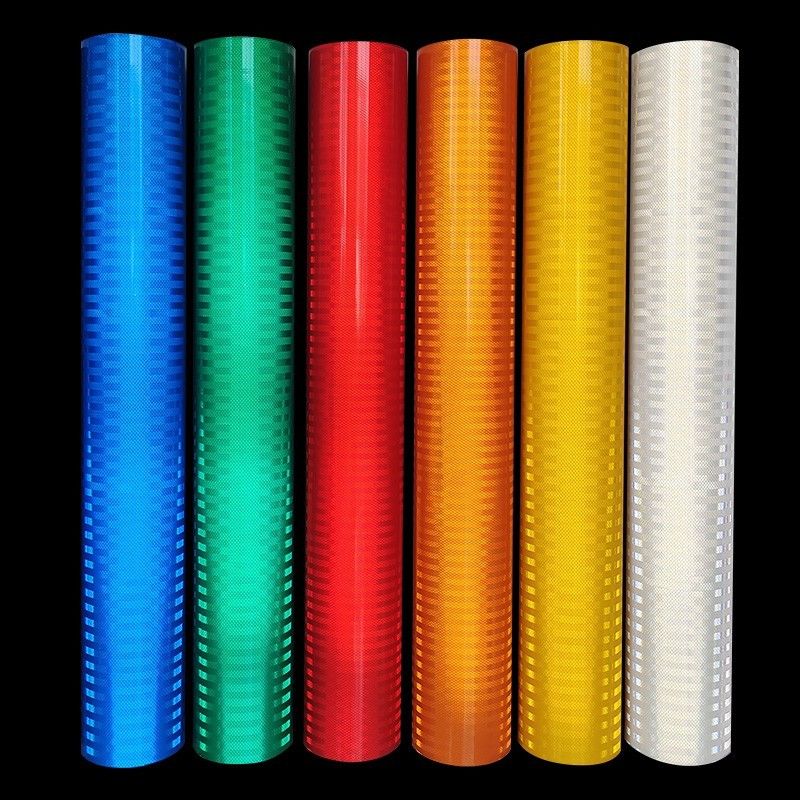 48 Zoll * 15 Fuß Roll reflektierendes Blatt HIP Blatt Gelb Weiß Rot reflektierendes Band für Schilder und Abgrenzer
