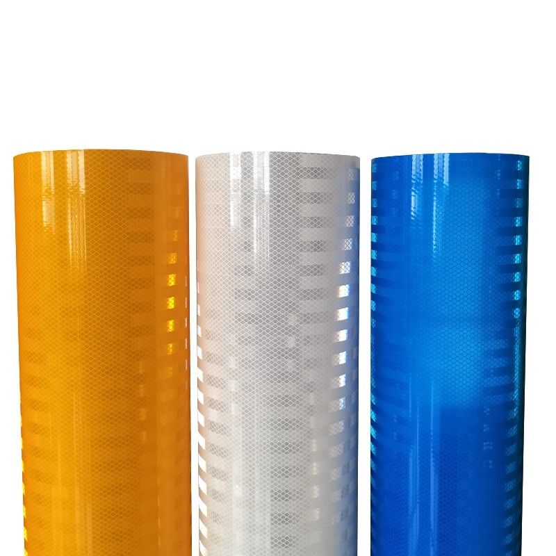 48 Zoll * 15 Fuß Roll reflektierendes Blatt HIP Blatt Gelb Weiß Rot reflektierendes Band für Schilder und Abgrenzer