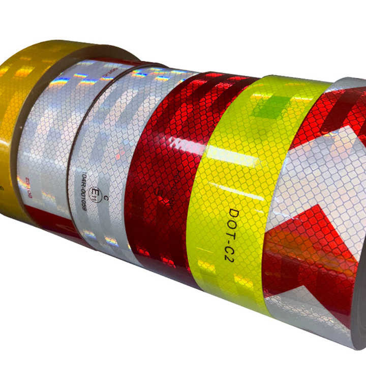 Prismatische Sichtbarkeit 2 Zoll x 50 Yard DOT-C2 Reflexionsband Aufkleber für Fahrzeug LKW