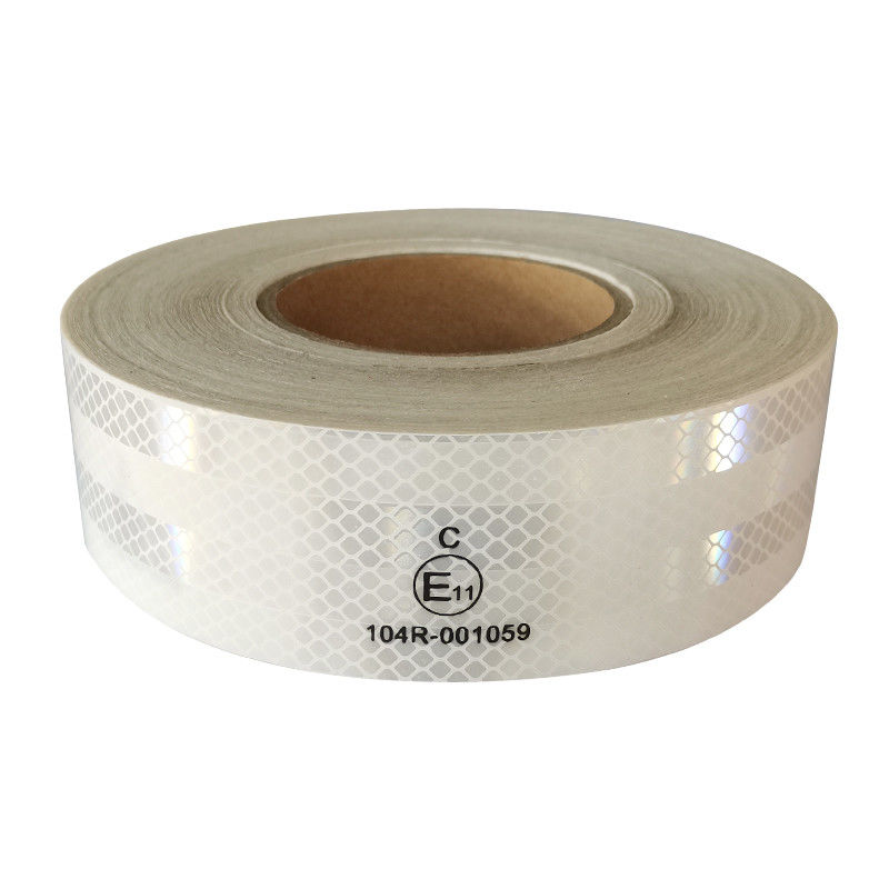 Selbstklebendes hochintenses, ECE 104R zertifiziertes, 2in * 150ft Rot/Gelb/Weiß reflektierendes Band