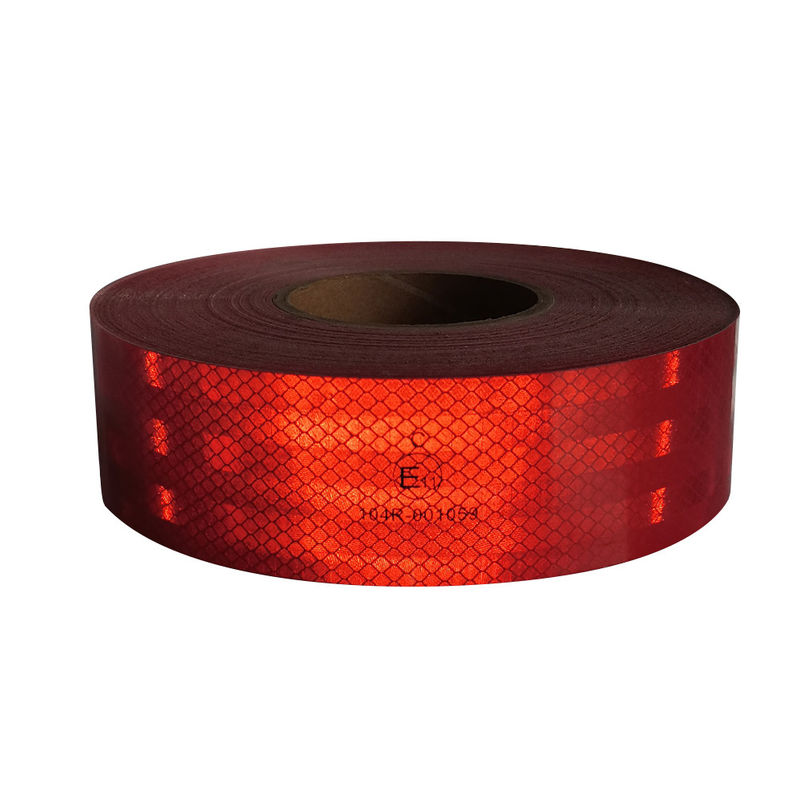 Selbstklebendes hochintenses, ECE 104R zertifiziertes, 2in * 150ft Rot/Gelb/Weiß reflektierendes Band