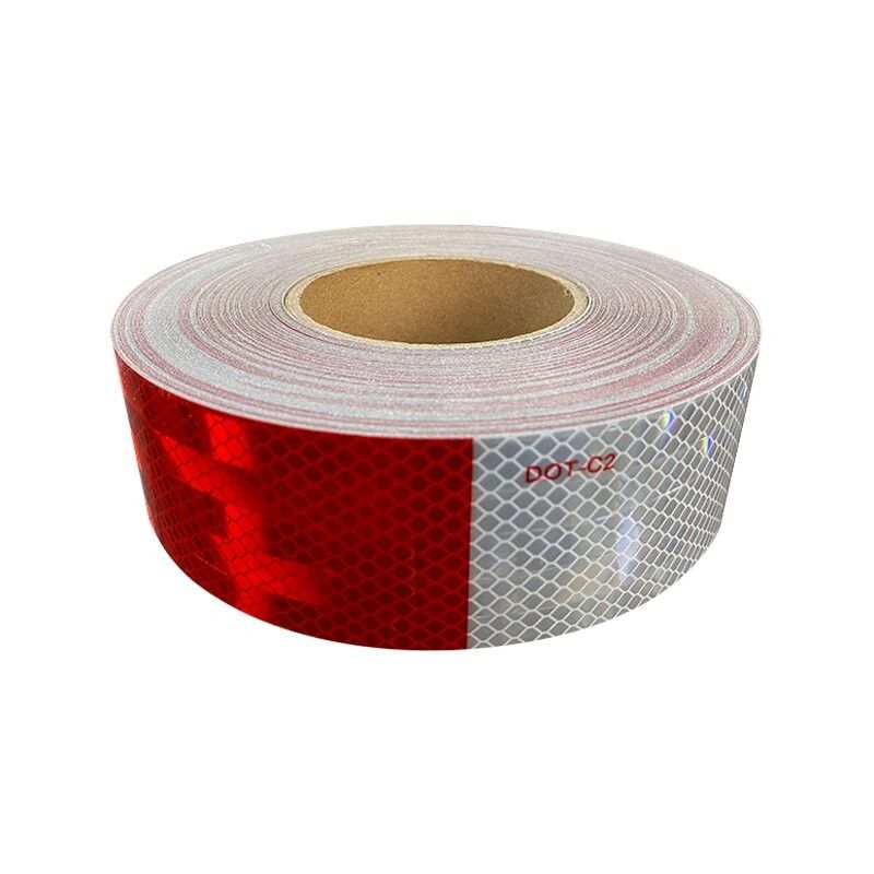 Selbstklebendes DOT-C2 Rot-Weiß prismatisches Retro-Reflexionsband Aufkleber für Fahrzeuganhänger