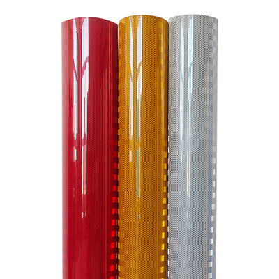 Guter Preis Mikroprismatische Retro-Metallisierte Goldreflexive Vinylfolie Selbstklebstoff Online