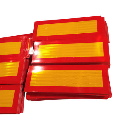 Guter Preis Fahrzeug Sichtbarkeitsmarkierungen Gelb und Rot gestreifter Aluminiumreflektor Reflektor Chevron Aufkleber für Schwerlastwagen Online