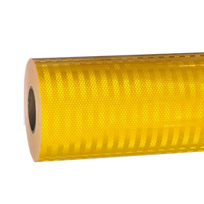 Guter Preis Gelbe prismatische Hochintensitätsreflexive Folie mit 10-jähriger Haltbarkeit im Freien, ASTM D4956 Typ IV-konform, mit Mikroprismatischer Reflektortechnologie Online